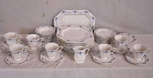 Elegant vintage Castleton China porcelain dinnerware set with floral design